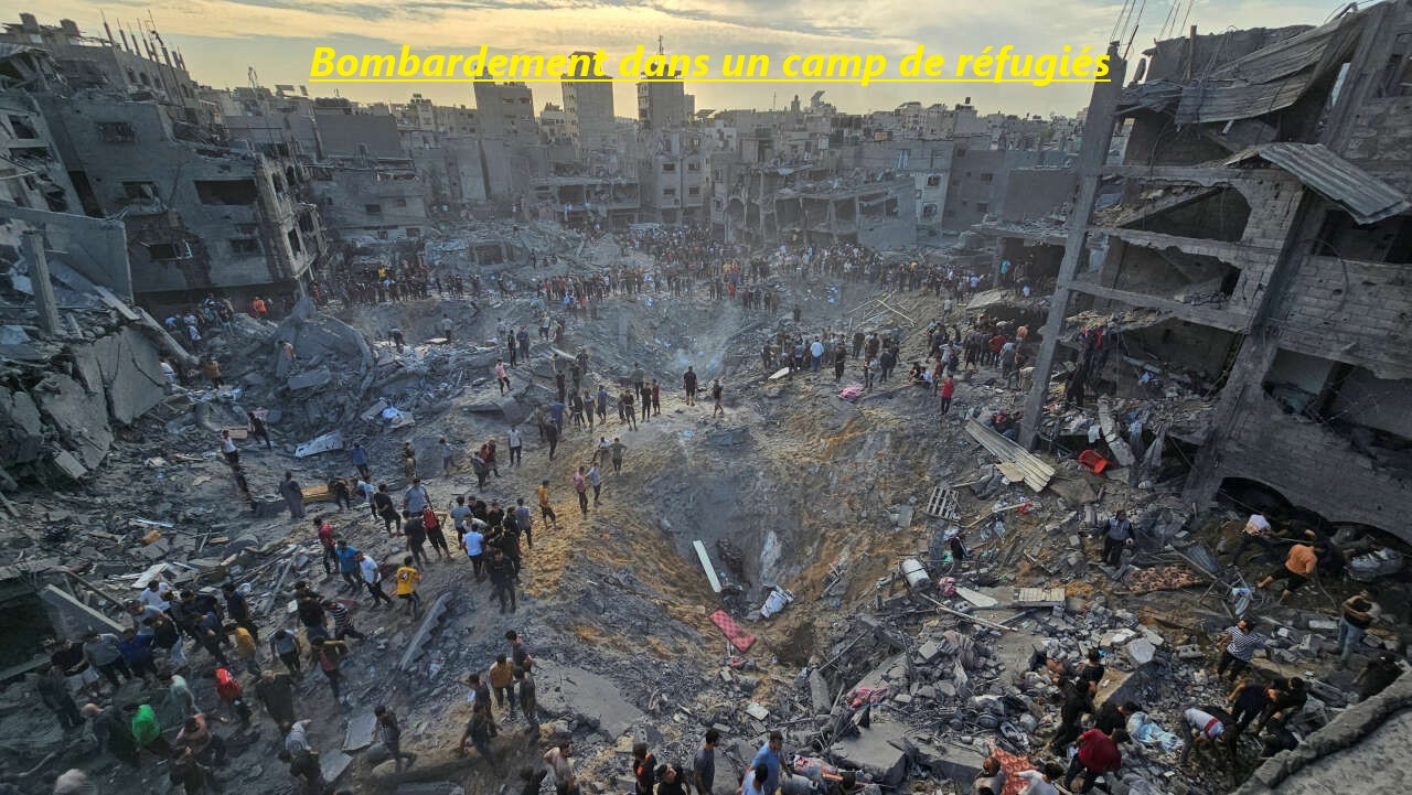 bombaedement camp Gaza